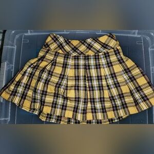 Garanimal Childrens Yellow Plaid  Skort